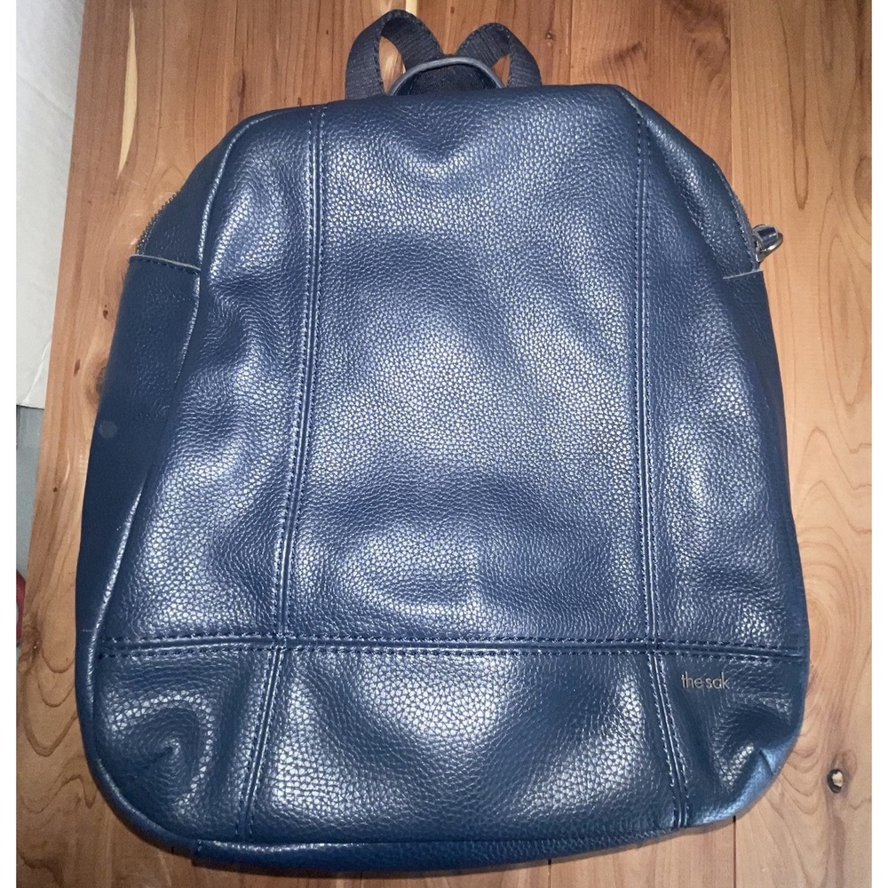 the sak Women's De Young Backpack in Leather, Navy Blue